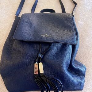 Kate Spade Midnight Blue Pebbled Backpack
